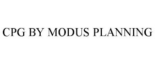 CPG BY MODUS PLANNING