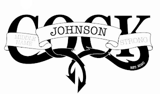 COCK MIDDLE NAME JOHNSON STRONG EST. 2020