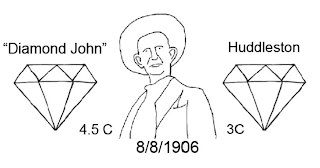 "DIAMOND JOHN" HUDDLESTON 4.5 C 3C 8/8/1906