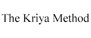 THE KRIYA METHOD
