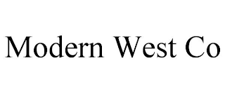 MODERN WEST CO