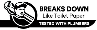 BREAKS DOWN LIKE TOILET PAPER TESTED WITH PLUMBERS