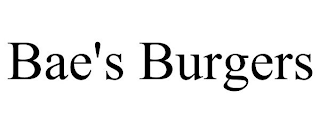 BAE'S BURGERS
