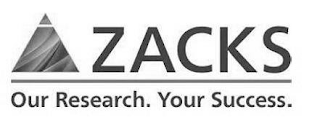 ZACKS OUR RESEARCH. YOUR SUCCESS.