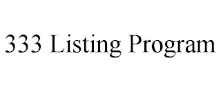 333 LISTING PROGRAM
