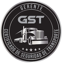 GERENTE GST CERTIFICADO DE SEGURIDAD DE TRANSPORTE