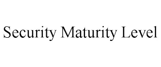 SECURITY MATURITY LEVEL