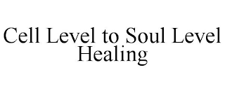 CELL LEVEL TO SOUL LEVEL HEALING