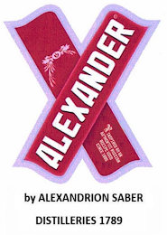 ALEXANDER BY ALEXANDRION SABER DISTILLERIES 1789 INSPIRED BY AN AUTHENTIC RUSSIAN RECIPE USED SINCE 1895