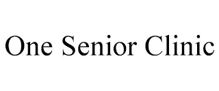 ONE SENIOR CLINIC