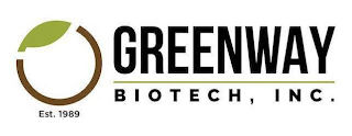 GREENWAY BIOTECH, INC. EST. 1989