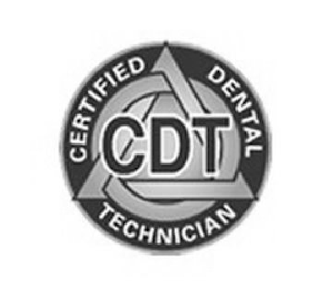 CDT CERTIFIED DENTAL TECHNICIAN