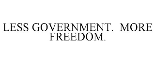 LESS GOVERNMENT. MORE FREEDOM.