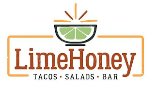 LIMEHONEY TACOS · SALADS · BAR