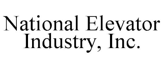 NATIONAL ELEVATOR INDUSTRY, INC.