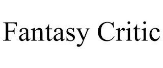 FANTASY CRITIC