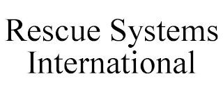 RESCUE SYSTEMS INTERNATIONAL
