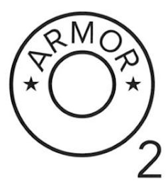 THE WORD "ARMOR", THE LETTER "O" AND THE NUMBER "2"