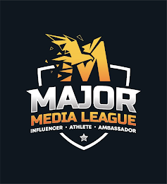 M MAJOR MEDIA LEAGUE INFLUENCER · ATHLETE · AMBASSADOR