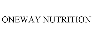 ONEWAY NUTRITION