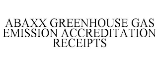 ABAXX GREENHOUSE GAS EMISSION ACCREDITATION RECEIPTS