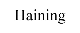 HAINING