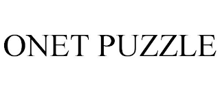 ONET PUZZLE