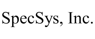 SPECSYS, INC.