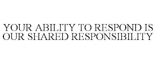 YOUR ABILITY TO RESPOND IS OUR SHARED RESPONSIBILITY