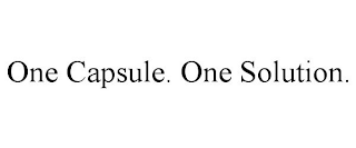 ONE CAPSULE. ONE SOLUTION.