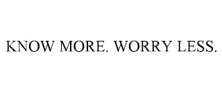 KNOW MORE. WORRY LESS.