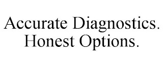 ACCURATE DIAGNOSTICS. HONEST OPTIONS.