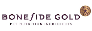 BONEFIDE GOLD HUMAN GRADE PET NUTRITION INGREDIENTS