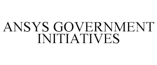 ANSYS GOVERNMENT INITIATIVES