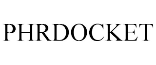 PHRDOCKET