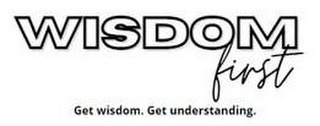 WISDOM FIRST GET WISDOM. GET UNDERSTANDING.