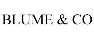 BLUME & CO
