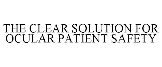 THE CLEAR SOLUTION FOR OCULAR PATIENT SAFETY