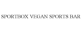 SPORTBOX VEGAN SPORTS BAR
