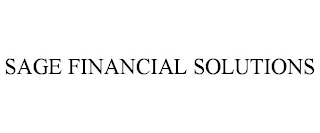 SAGE FINANCIAL SOLUTIONS