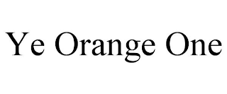 YE ORANGE ONE