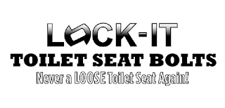 LOCK-IT TOILET SEAT BOLTS NEVER A LOOSE TOILET SEAT AGAIN!