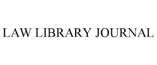 LAW LIBRARY JOURNAL