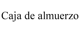 CAJA DE ALMUERZO