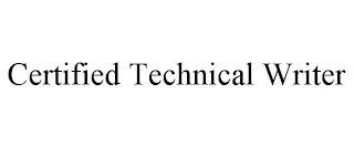 CERTIFIED TECHNICAL WRITER