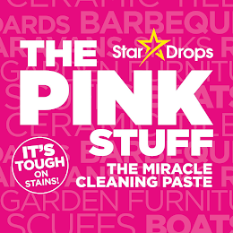 STAR DROPS THE PINK STUFF THE MIRACLE CLEANING PASTE IT'S TOUGH ON STAINS!