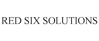 RED SIX SOLUTIONS