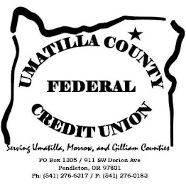 UMATILLA COUNTY FEDERAL CREDIT UNION SERVING UMATILLA, MORROW, AND GILLIAM COUNTIES PO BOX 1305 / 911 SW DORION AVE PENDLETON, OR 97801 PH: (541) 276-6317 / F: (541) 276-0183