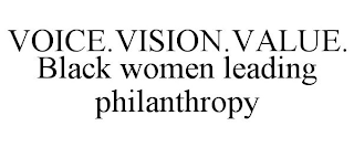 VOICE.VISION.VALUE. BLACK WOMEN LEADING PHILANTHROPY