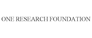 ONE RESEARCH FOUNDATION